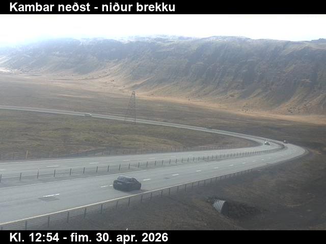 Webcam Kambar neðst, Hveragerði, Suðurland, Island