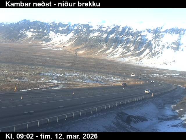 Webcam Kambar neðst, Hveragerði, Suðurland, Island