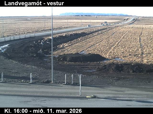 Webcam Landvegamót, Rangárþing ytra, Suðurland, Island