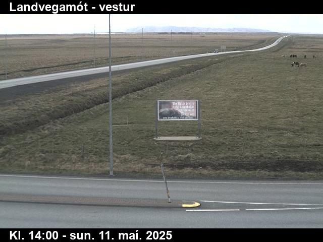 Webcam Landvegamót, Rangárþing ytra, Suðurland, Island