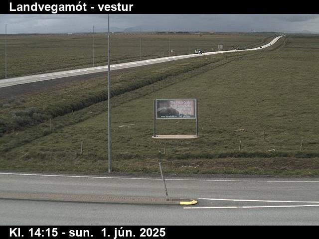 Webcam Landvegamót, Rangárþing ytra, Suðurland, Island