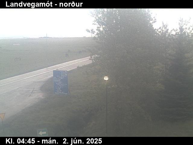 Webcam Landvegamót, Rangárþing ytra, Suðurland, Island