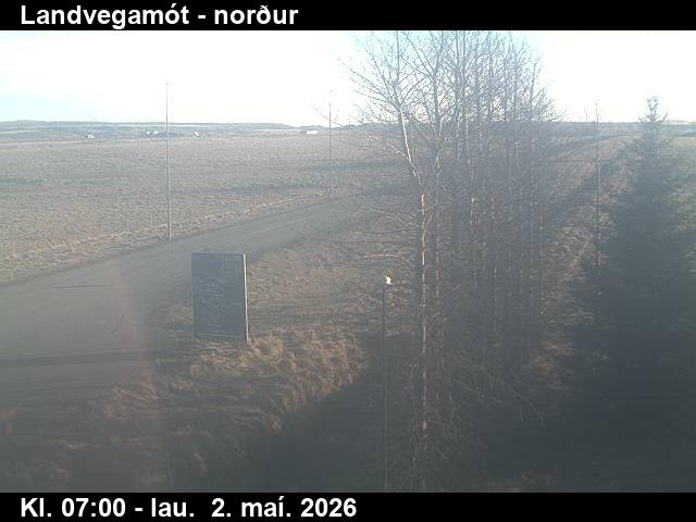 Webcam Landvegamót, Rangárþing ytra, Suðurland, Island