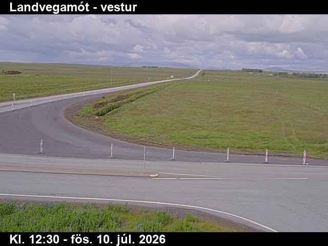 Webcam Landvegamót, Rangárþing ytra, Suðurland, Island