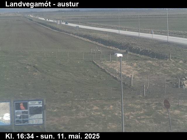 Webcam Landvegamót, Rangárþing ytra, Suðurland, Island