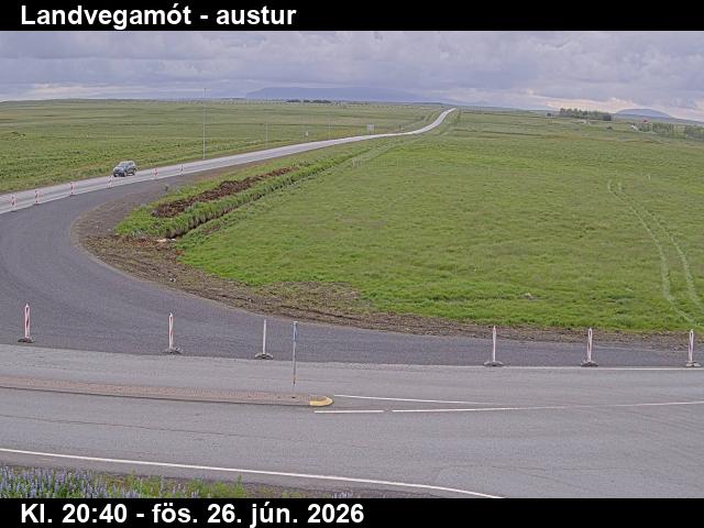 Webcam Landvegamót, Rangárþing ytra, Suðurland, Island