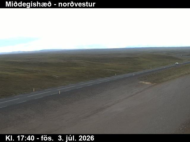 Miðdegishæð — Miðdegishæð séð í norðvestur