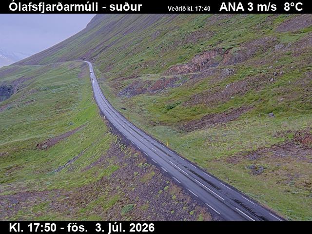 Ólafsfjarðarvegur við Sauðanes