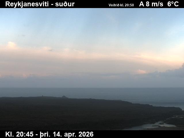 Webcam Leuchtturm Reykjanestá, Reykjanesbær, Suðurnes, Island