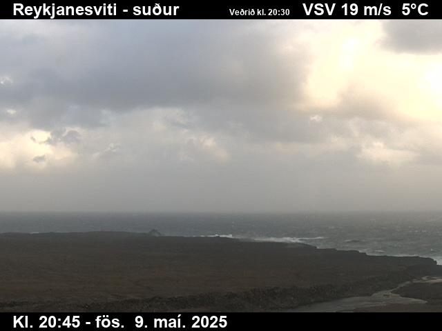 Webcam Leuchtturm Reykjanestá, Reykjanesbær, Suðurnes, Island