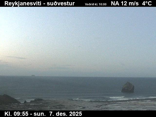 Webcam Leuchtturm Reykjanestá, Reykjanesbær, Suðurnes, Island