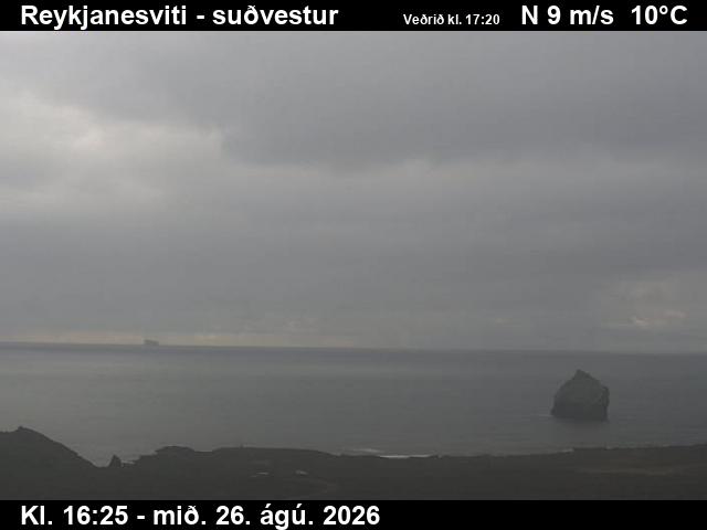 Webcam Leuchtturm Reykjanestá, Reykjanesbær, Suðurnes, Island