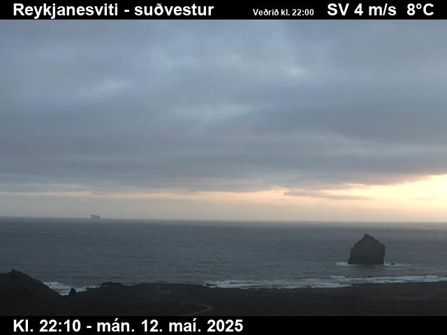 Webcam Leuchtturm Reykjanestá, Reykjanesbær, Suðurnes, Island