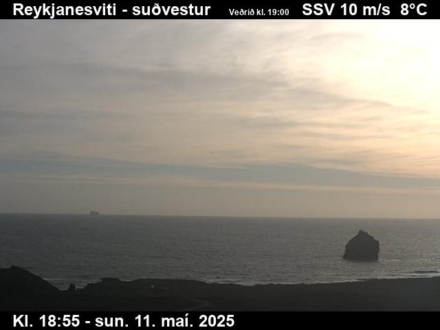 Webcam Leuchtturm Reykjanestá, Reykjanesbær, Suðurnes, Island