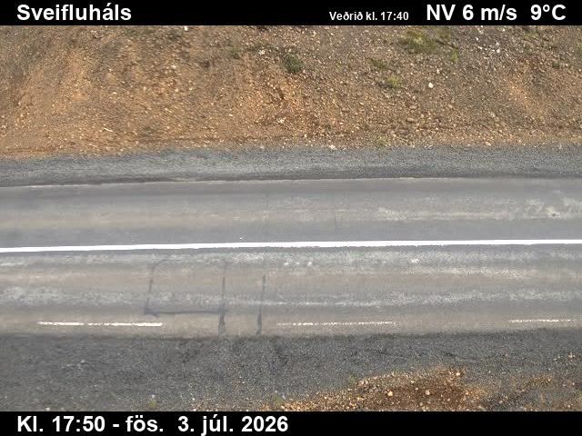 Sveifluháls, Vatnsskarð — Sveifluháls, Vatnsskarð séð niður á veg