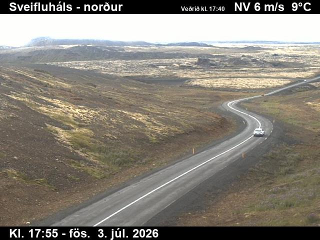 Sveifluháls, Vatnsskarð — Sveifluháls, Vatnsskarð séð til norðurs