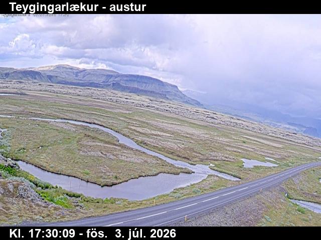 Teygingarlækur — Teygingarlækur til austurs