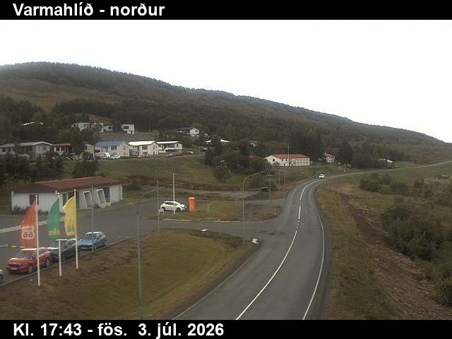 Varmahlíð — Varmahlíð séð í norður